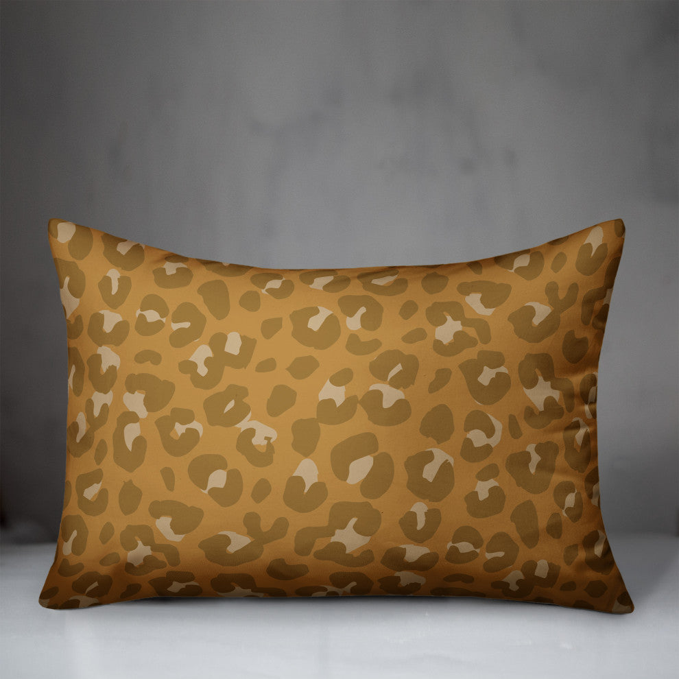 Yellow Leopard 20x14 Spun Poly Pillow