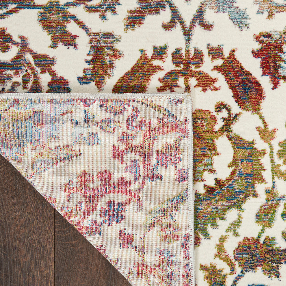 Nourison Ankara Global 4' x 6' White/Multi Vintage Indoor Area Rug