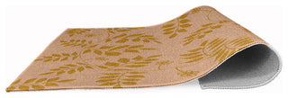 Fern Fronds Rug, Sunny Mustard, 5' Round