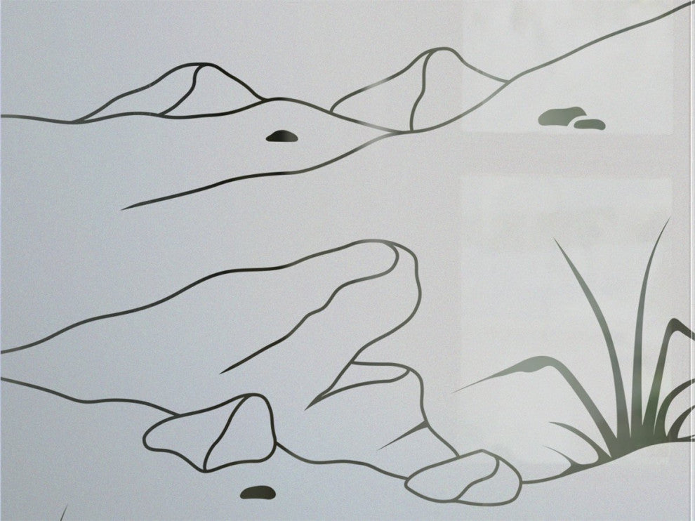 Interior Prehung Door or Interior Slab Door - Mountains Foliage - Alder...