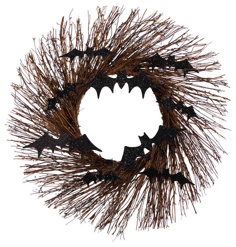 26" Halloween Bats Twig Wreath