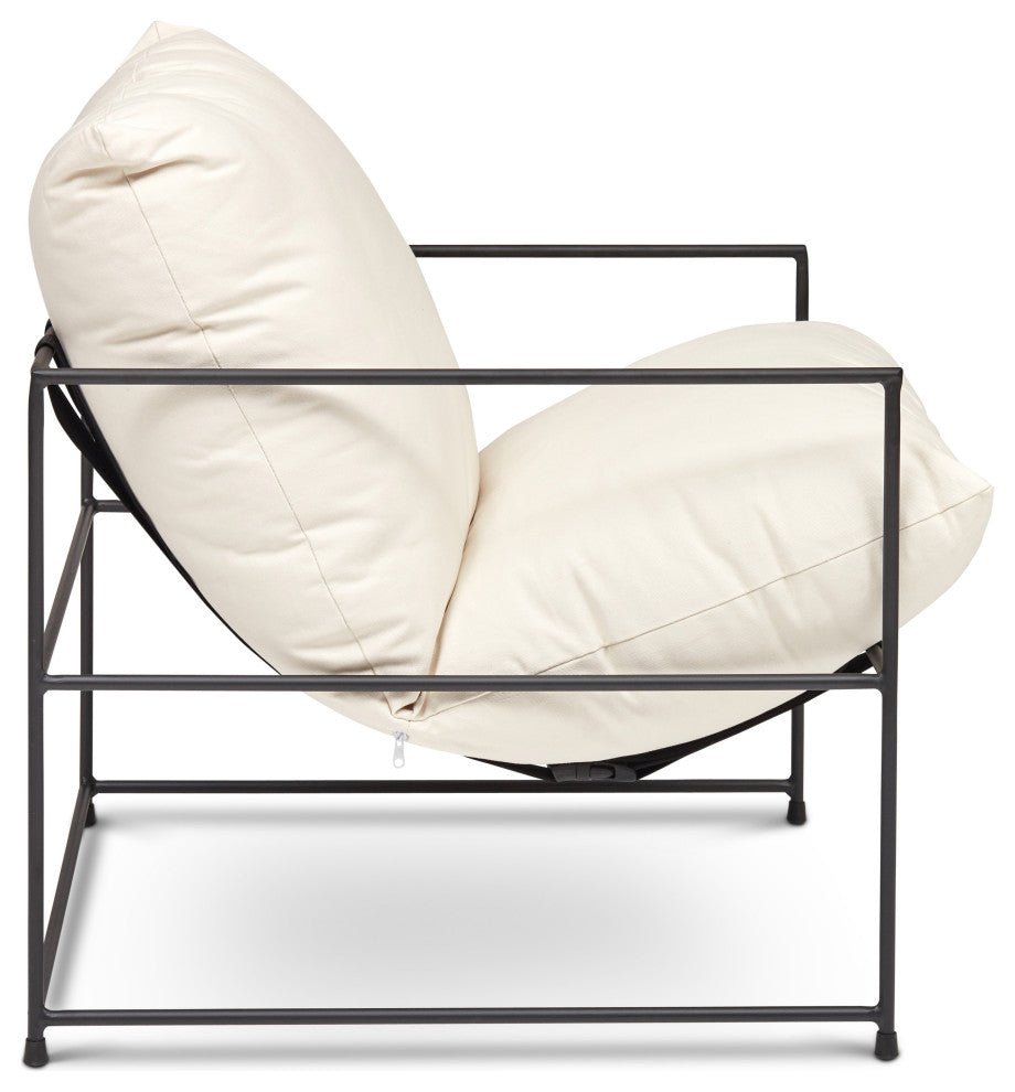 Trent Accent Chair, Washed White