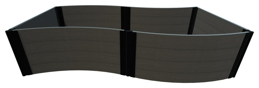 Weathered Wood 'Wavy Navy 4' X 8' X 22" Raised Garden Bed - 1" Profile