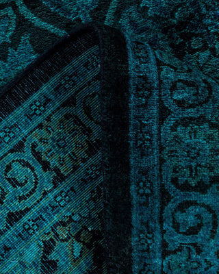 Fine Vibrance, One-of-a-Kind Hand-Knotted Runner Rug Black, 2'6"x11'9"