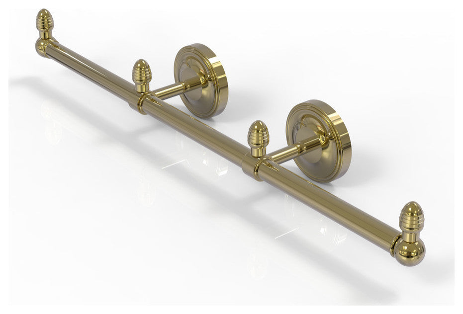 Prestige Regal 3 Arm Guest Towel Holder, unlacquered Brass