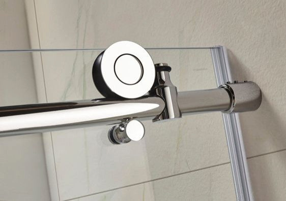 56"“60"Wx76" Frameless Sliding Shower Door With Clear Glass, Chrome