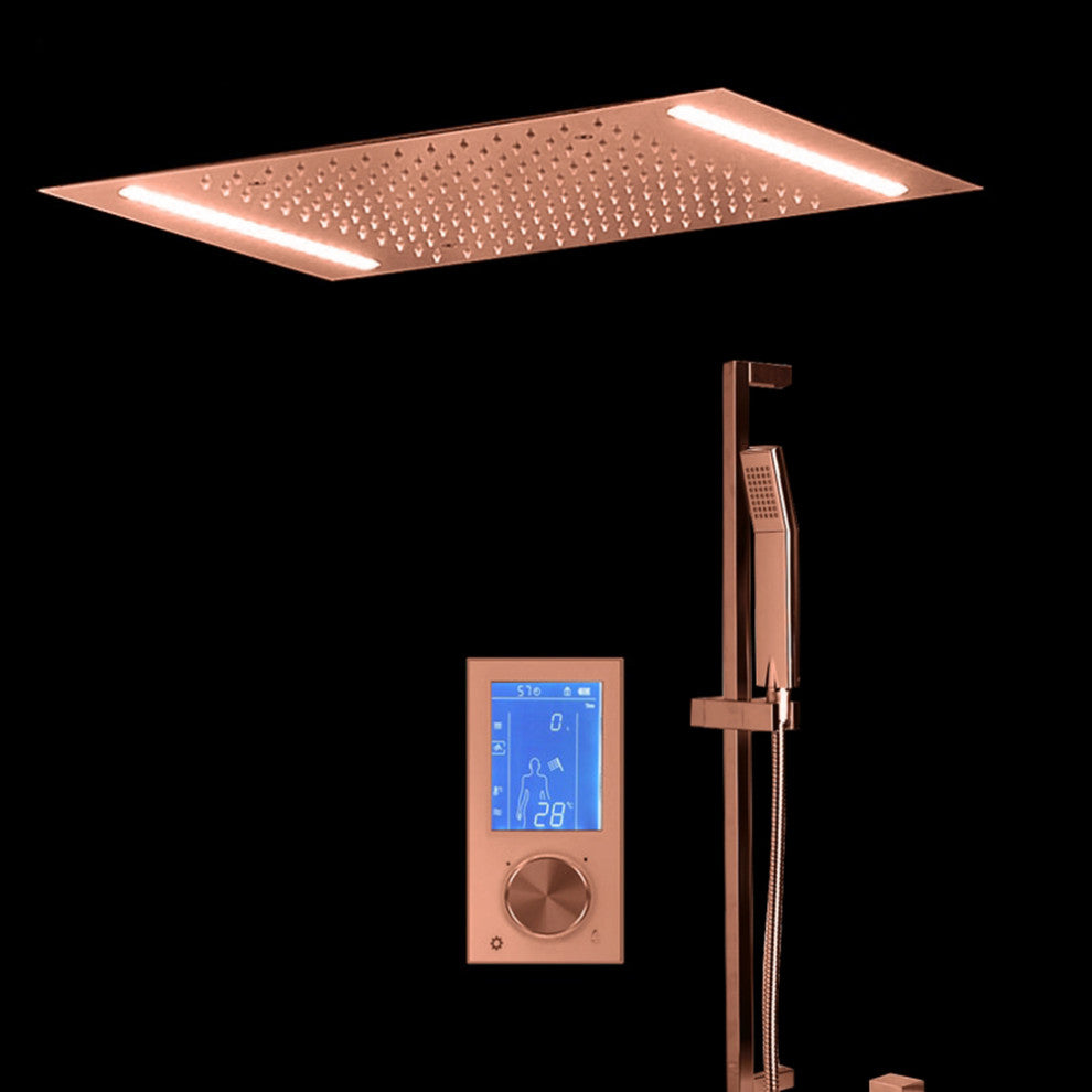 Fontana Showers Smart LED Touch Control Rainfall Shower Head With Hand Shower