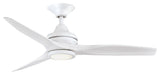Fanimation Spitfire Ceiling 48" Fan With LED Light, Matte White/White Washed