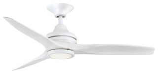Fanimation Spitfire Ceiling 48" Fan With LED Light, Matte White/White Washed