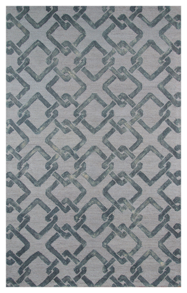Amer Rugs Shibori SHI-43 Moss Gray Gray Hand-tufted - 5'x8' Rectangle Area Rug
