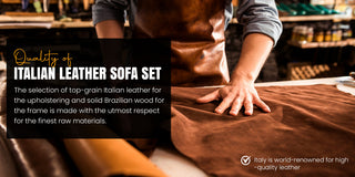 Mia Top Grain Italian Leather  Loveseat