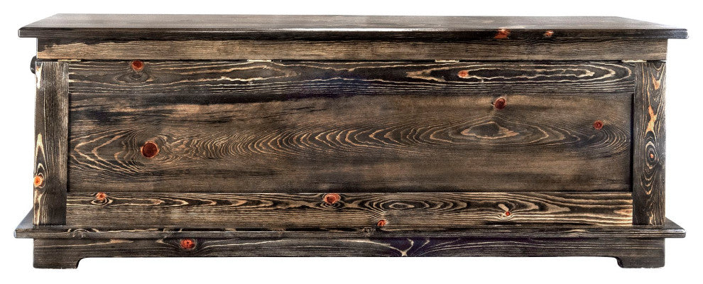Big Sky Collection Live Edge, 4' Blanket Chest, Jacobean Stain