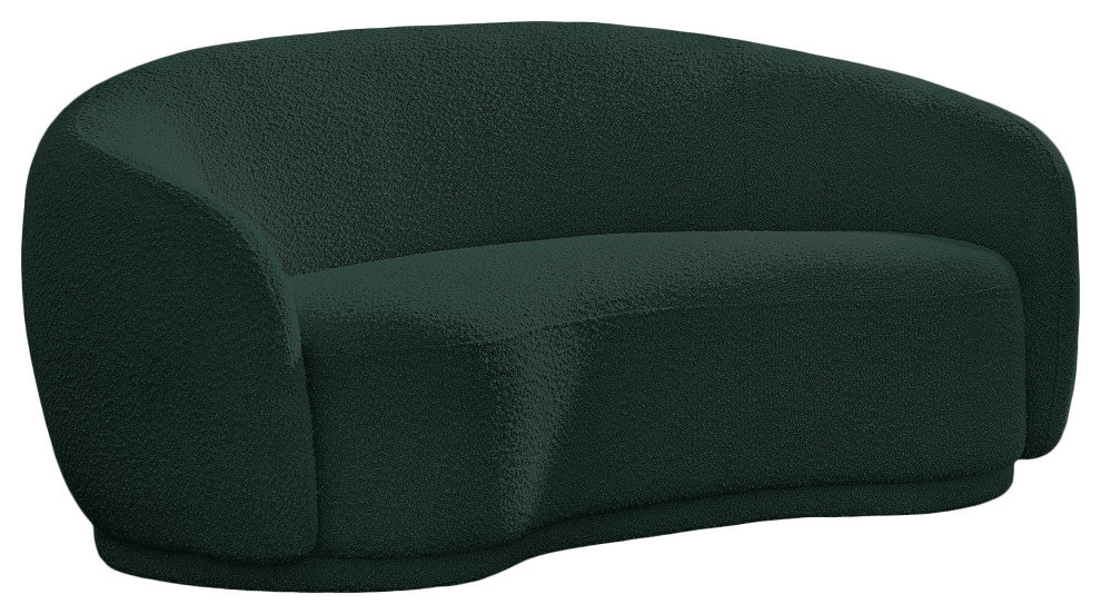 Hyde Boucle Fabric Upholstered, Green, Loveseat