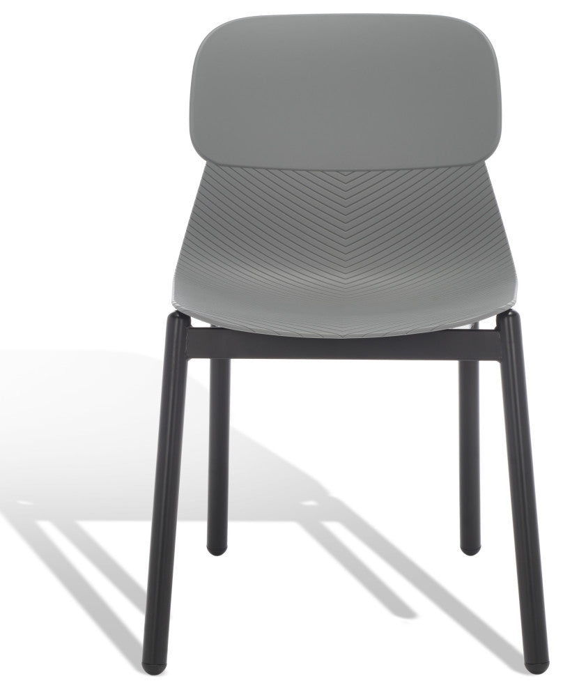 Safavieh Couture Abbie Molded Plastic Dining Chair, Grey/Black