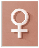 Female Symbol Modern Pink Te"xtured Design, 12"x18"