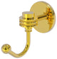 Satellite Orbit One Robe Hook With Dotted Accents, Polished Brass