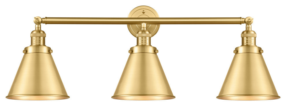 Appalachian 3 Light Bath Vanity Light, Satin Gold, Satin Gold