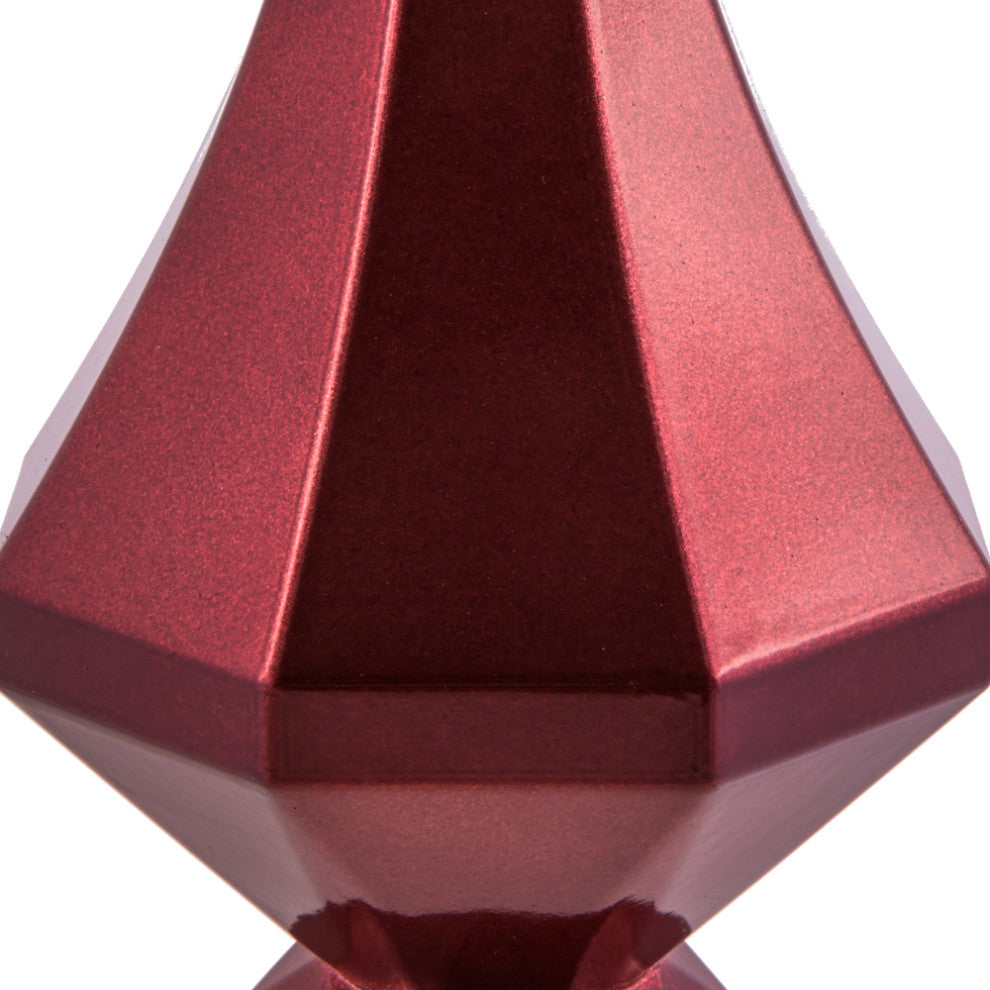 Vickerman Mc191021D 8" Berry Red Candy Finish Diamond Finial Ornament