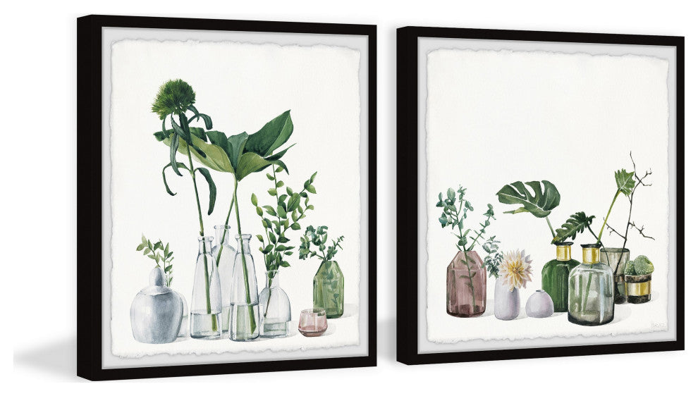 Forest on Bottles Diptych, Set of 2, 24x24 Panels