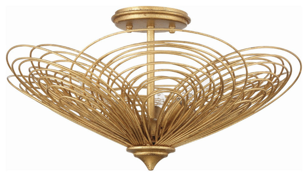 Doral 3-Light Ceiling Mount, Renaissance Gold