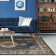 7' X 10'  Polypropylene Navy Area Rug