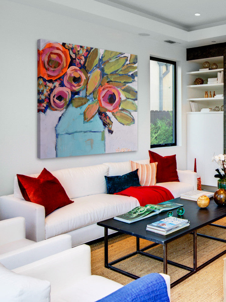 Marmont Hill, "Wild Bouquet" by Michelle Rivera Painting Wrapped Canvas, 40x40