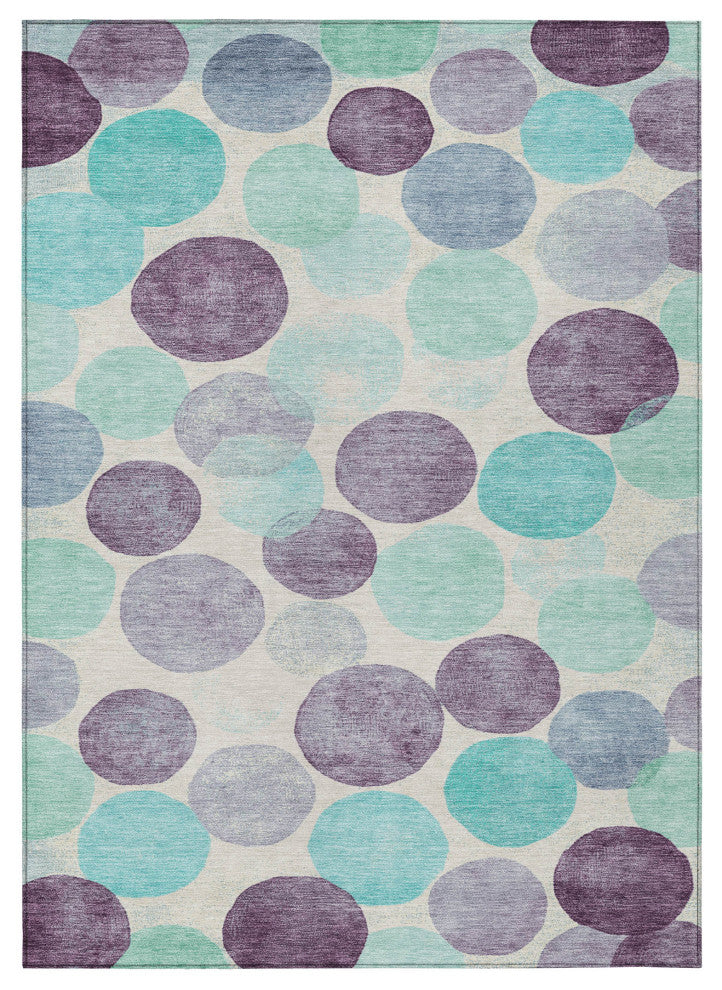 Machine Washable Indoor/Outdoor Chantille ACN1898 Plum 3' x 5' Rug