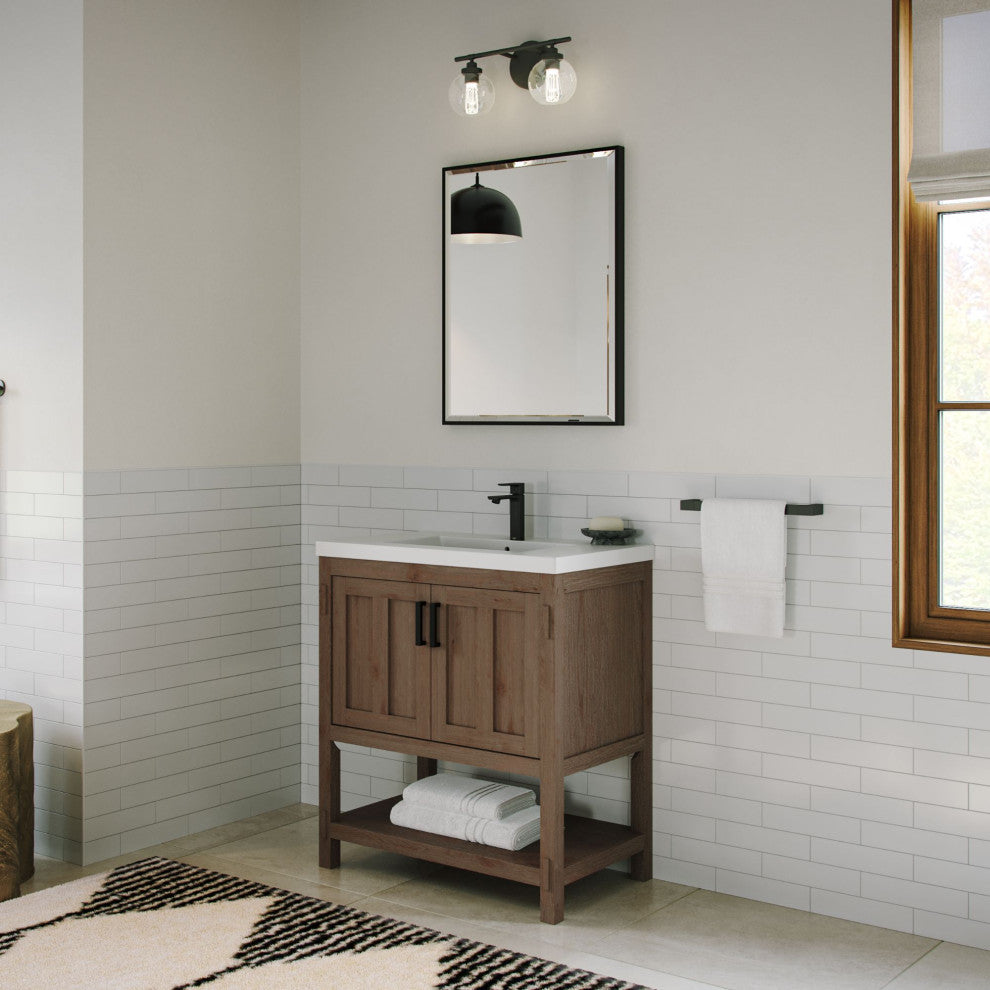 The Betsy Bathroom Vanity, Brown, 30", Single Sink, Freestanding