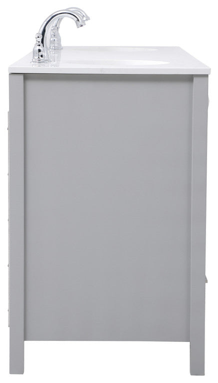 Grey 72" Double Sink Bathroom Vanity