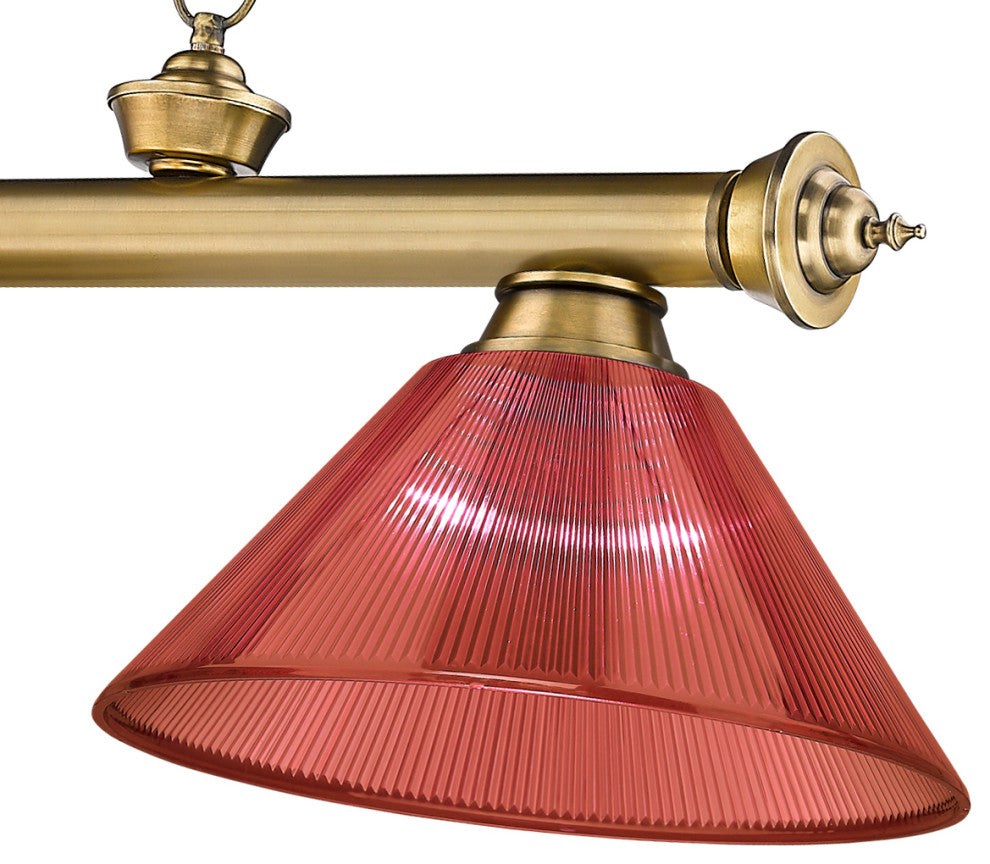 Zlite 2306-3RB-ARBG 3-Light Billiard, Burgundy