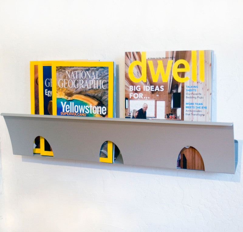 Magazine Shelf, Aluminum, wall mount