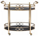 35" X 16" X 32" Gold Metal Serving Cart