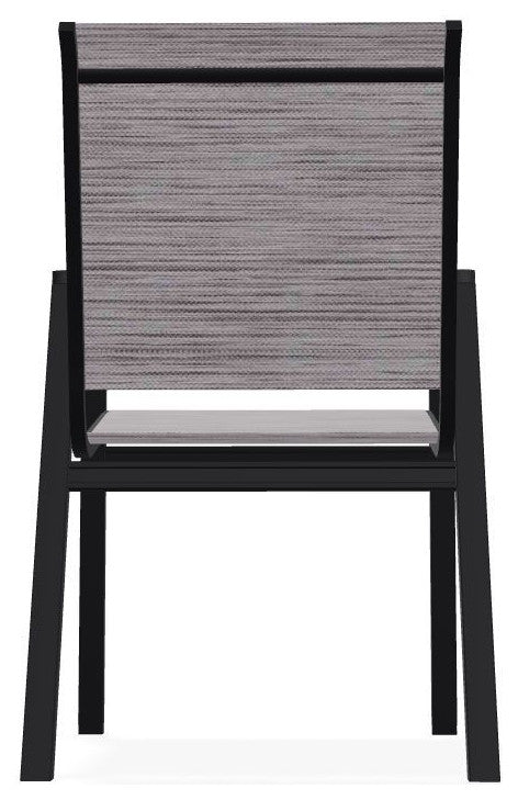 Bazza Sling Stackable Outdoor Dining Chair, Fossil/Black