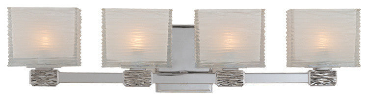 Hartsdale 4-Light Bath and Vanity With Glass Shade, Polished Nickel