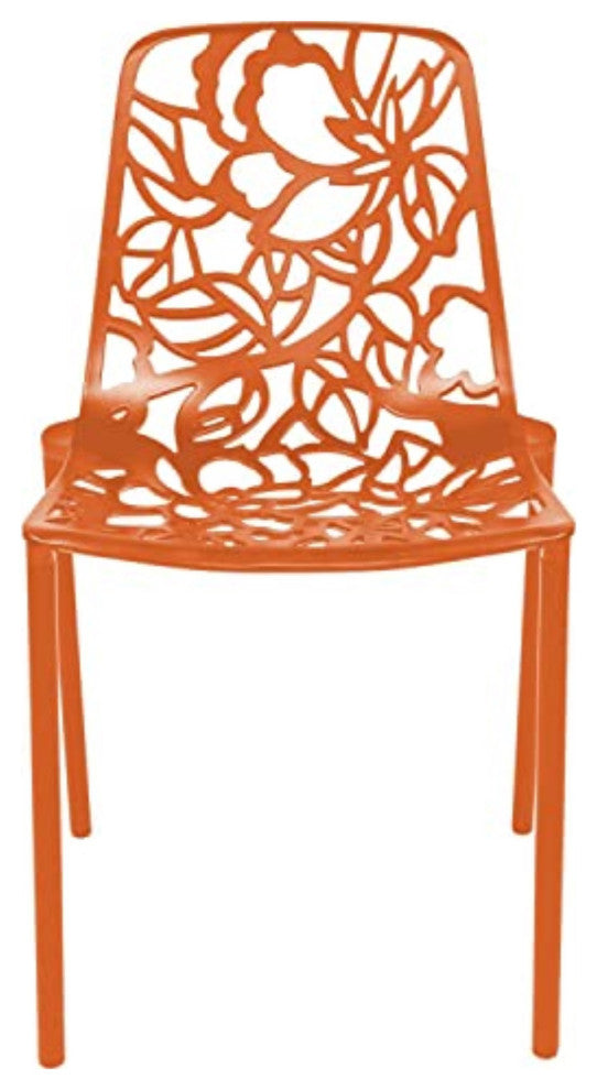 LeisureMod Modern Devon Aluminum Chair, Set of 4