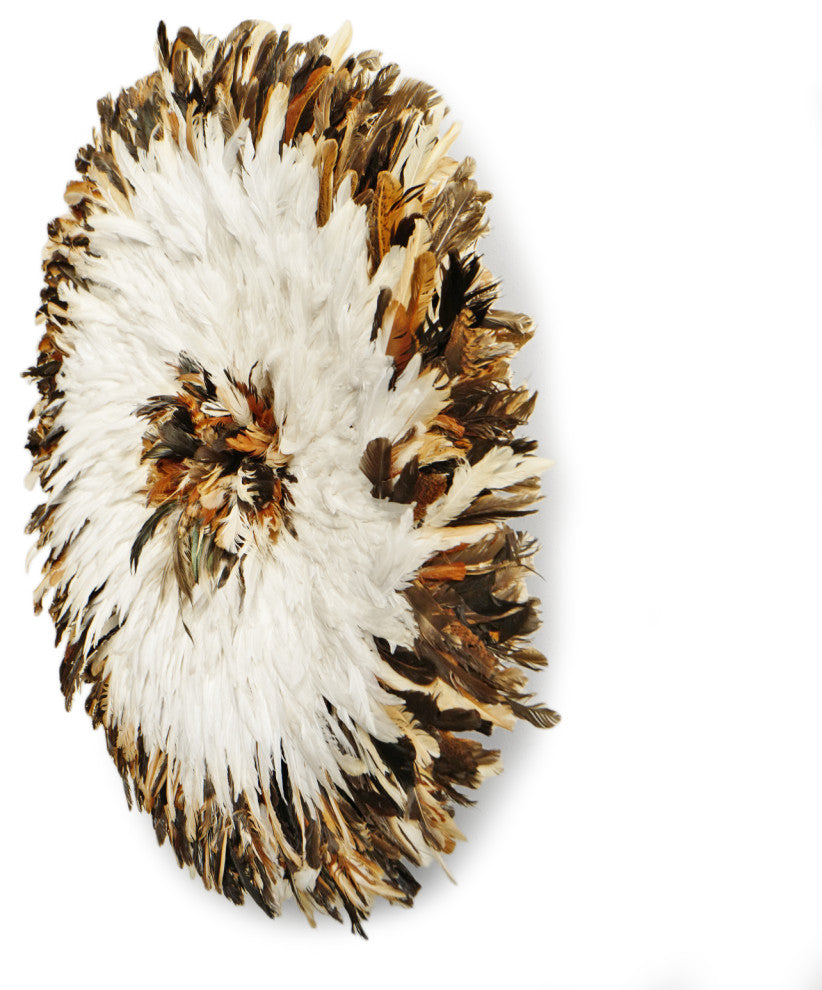 White and Natural Border Juju Hat Wall Art