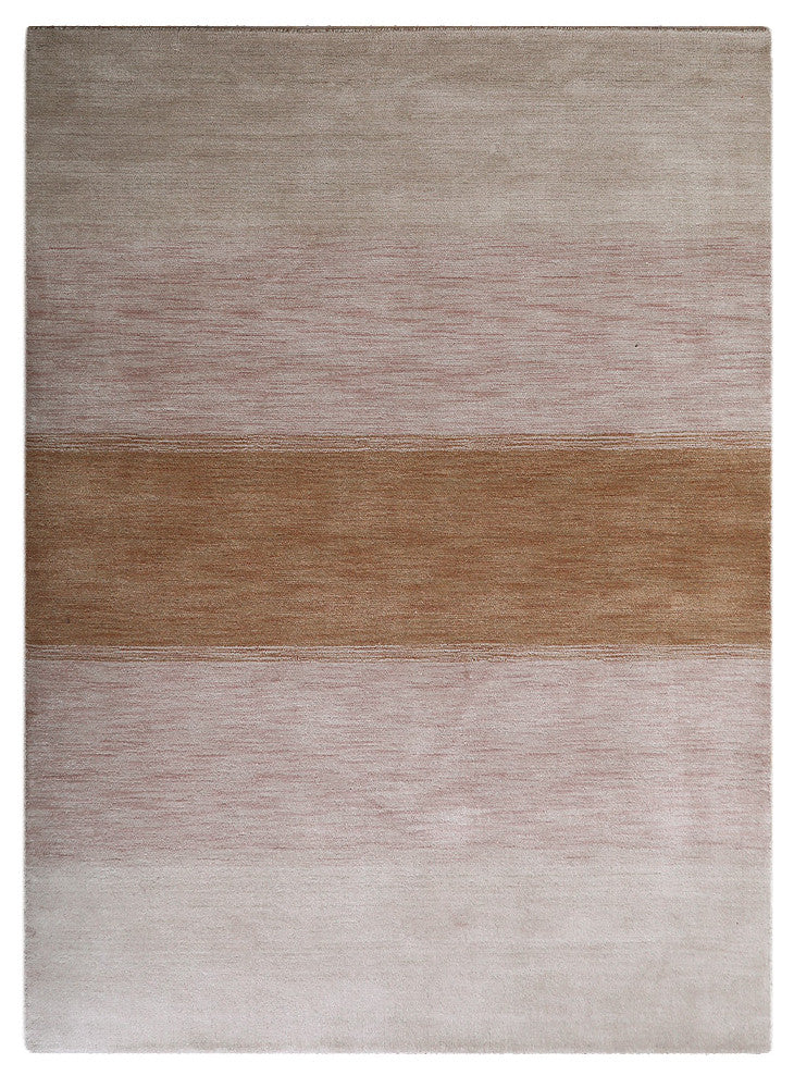 HAND KNOTTED LOOM WOOL ECO-FRIENDLY AREA RUGS - Rectangle, Beige, Contemporary