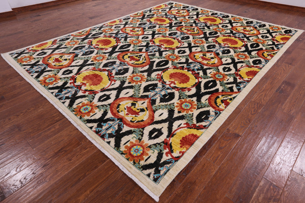 William Morris Hand Knotted Rug 9' 3" X 11' 10" Q6770