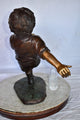 Young Boy Passionately Kicking Soccer Ball Bronze Statue  Size: 26" x 16" x 24