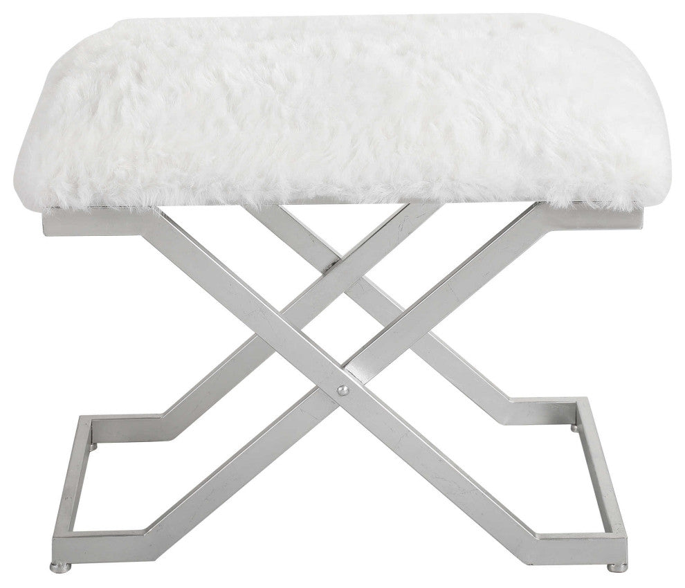Uttermost Farran Silver Small Bench