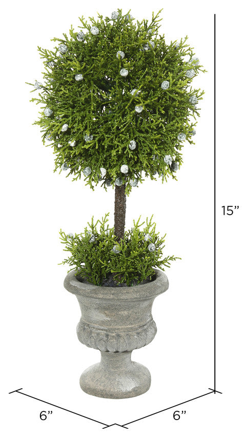 Vickerman Oregan Juniper Topiary in Container, 15"