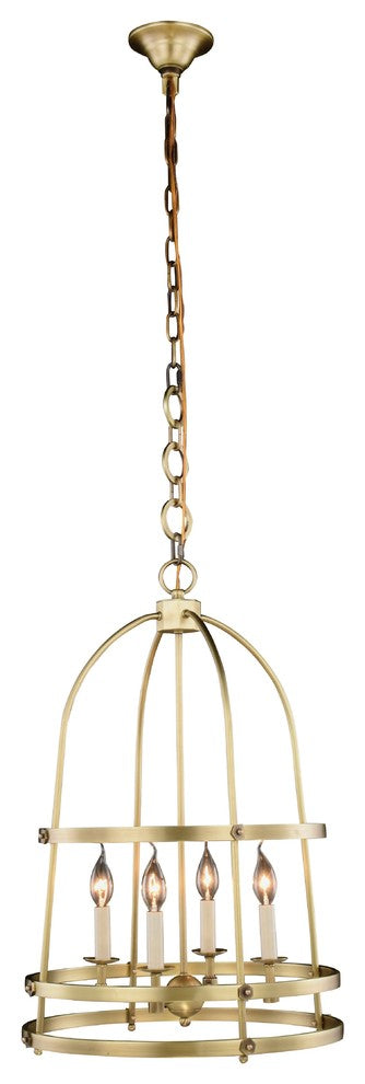 Elegant Lighting Baltic Collection Pendant, Burnished Brass