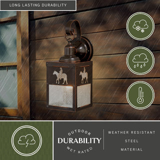 Trail 5" Horse Outdoor Wall Light Burnished Bronze