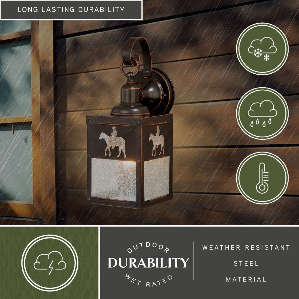 Trail 5" Horse Outdoor Wall Light Burnished Bronze
