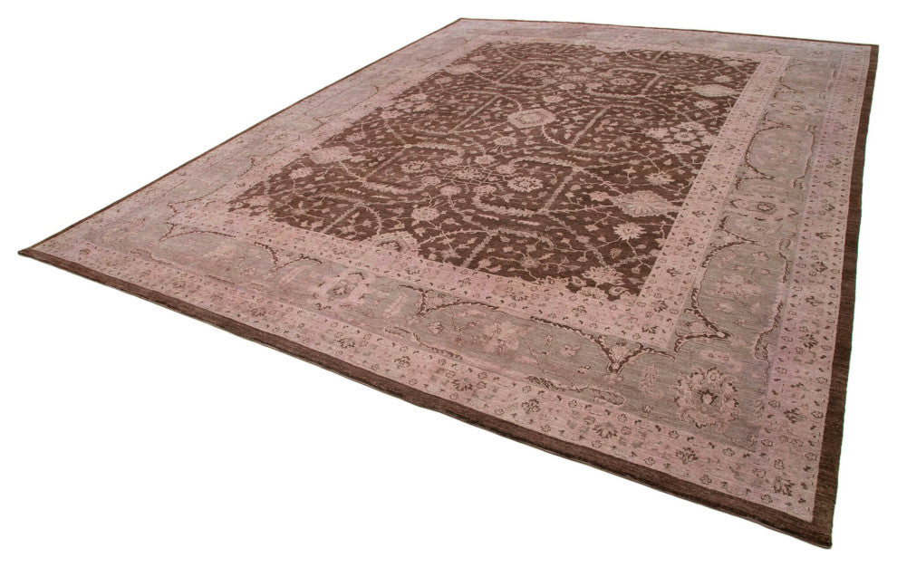 Rug N Carpet - Handmade Oriental 11' 11" x 14' 9" Large Oushak Area Rug