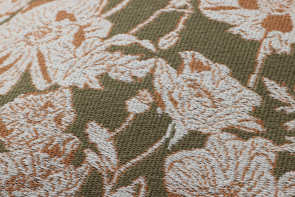 Chris Loves Julia x Loloi Matilda Olive /Orange 18'' x 18'' Cover, Poly Pillow