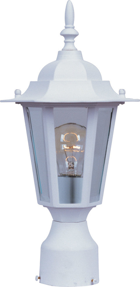 Maxim 3001 Builder Cast 1 Light Outdoor Post Light - White