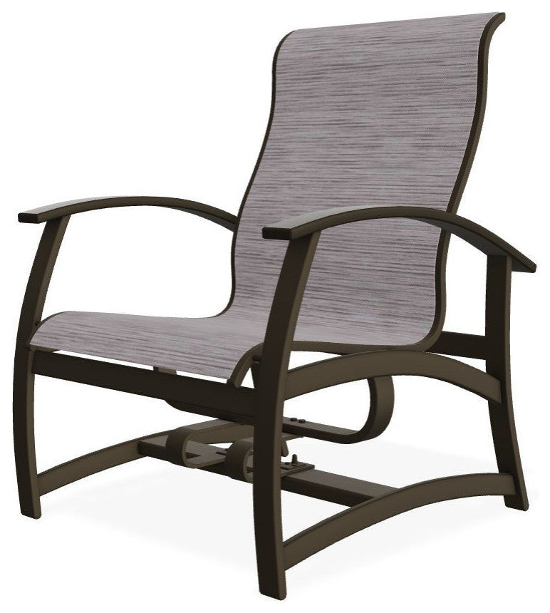 Belle Isle Sling Outdoor Hidden Motion Lounge Chair, Fossil/Beachwood