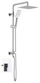 Cube 2-Function Shower Column, Rough, Valve, Chrome