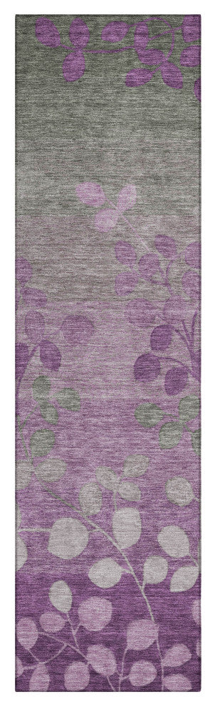 Machine Washable Indoor/Outdoor Chantille ACN1900 Purple 2'3" x 7'6" Runner Rug